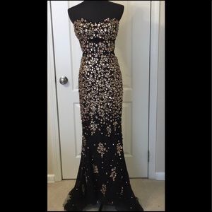 *removing 8/22* JOVANI BLACK BEADED EVENING GOWN